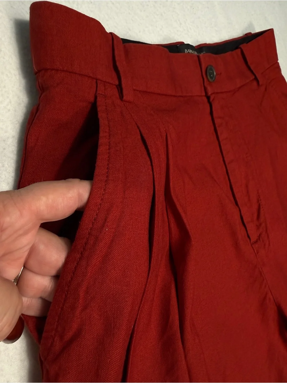 Banana Republic Wide-Leg High-Rise Dress Pants in Crimson Size 4 #2536